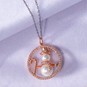 Snowman Pearl Necklace - Charmed Aroma 2021 Christmas Holiday Collection Frosty